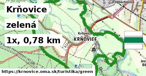 Krňovice Turistické trasy zelená 