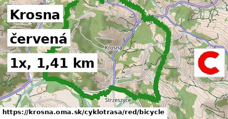 Krosna Cyklotrasy červená bicycle