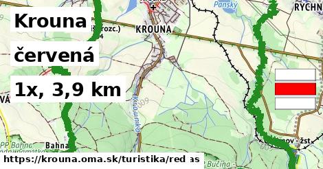 Krouna Turistické trasy červená 