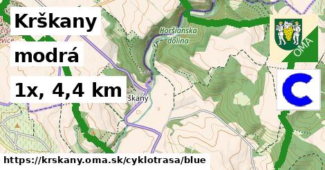 Krškany Cyklotrasy modrá 
