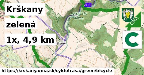 Krškany Cyklotrasy zelená bicycle