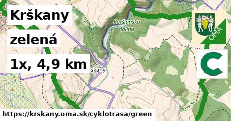 Krškany Cyklotrasy zelená 