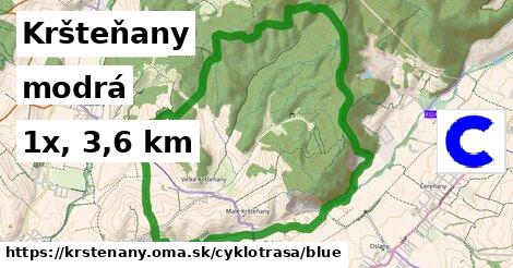 Kršteňany Cyklotrasy modrá 