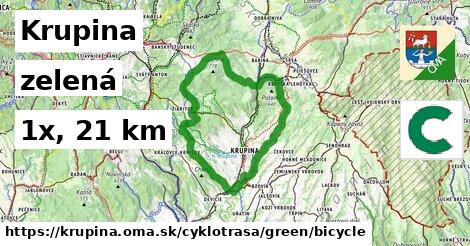 Krupina Cyklotrasy zelená bicycle