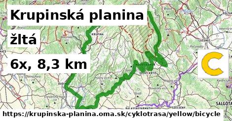 Krupinská planina Cyklotrasy žltá bicycle