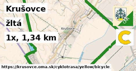 Krušovce Cyklotrasy žltá bicycle