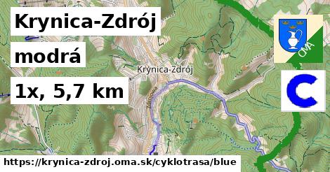 Krynica-Zdrój Cyklotrasy modrá 