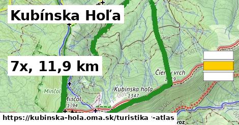 Kubínska Hoľa Turistické trasy  