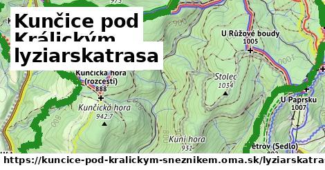 Kunčice pod Králickým Sněžníkem Lyžiarske trasy  