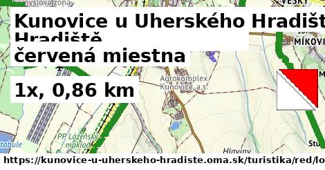 Kunovice u Uherského Hradiště Turistické trasy červená miestna