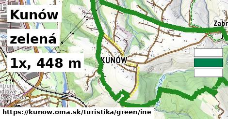 Kunów Turistické trasy zelená iná