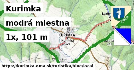 Kurimka Turistické trasy modrá miestna