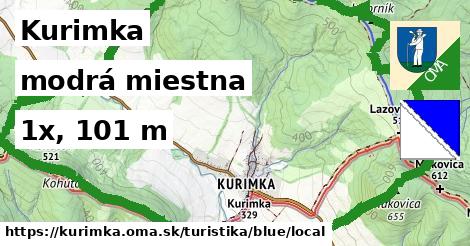 Kurimka Turistické trasy modrá miestna