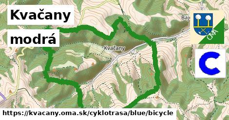 Kvačany Cyklotrasy modrá bicycle