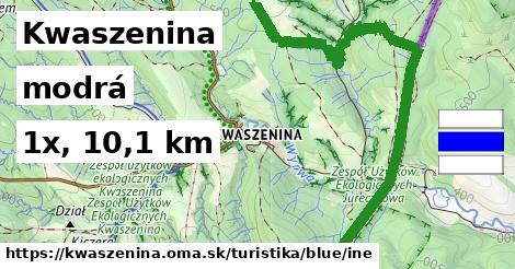 Kwaszenina Turistické trasy modrá iná
