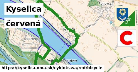 Kyselica Cyklotrasy červená bicycle