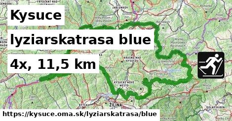 Kysuce Lyžiarske trasy modrá 