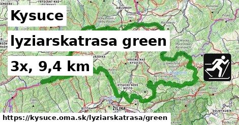 Kysuce Lyžiarske trasy zelená 