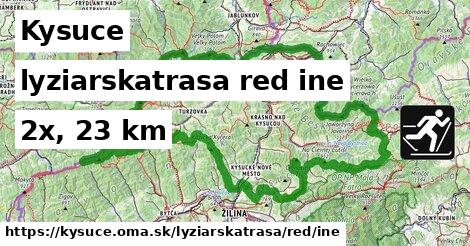 Kysuce Lyžiarske trasy červená iná