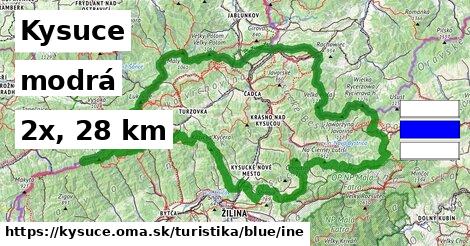 Kysuce Turistické trasy modrá iná