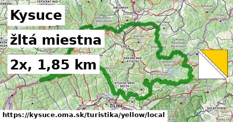 Kysuce Turistické trasy žltá miestna