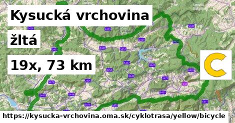 Kysucká vrchovina Cyklotrasy žltá bicycle