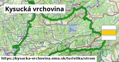 Kysucká vrchovina Turistické trasy strom 