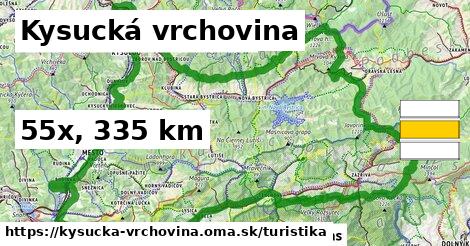 Kysucká vrchovina Turistické trasy  