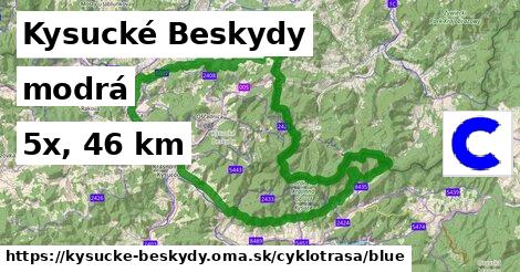 Kysucké Beskydy Cyklotrasy modrá 