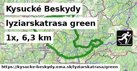 Kysucké Beskydy Lyžiarske trasy zelená 