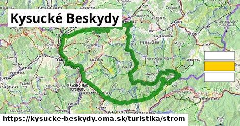 Kysucké Beskydy Turistické trasy strom 