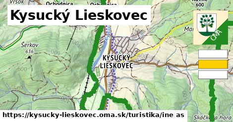 Kysucký Lieskovec Turistické trasy iná 