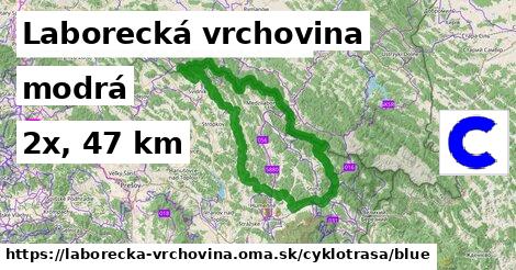 Laborecká vrchovina Cyklotrasy modrá 