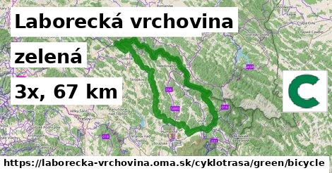 Laborecká vrchovina Cyklotrasy zelená bicycle