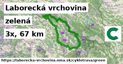 Laborecká vrchovina Cyklotrasy zelená 