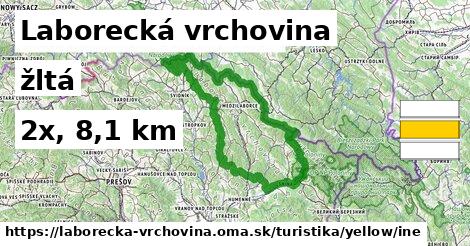 Laborecká vrchovina Turistické trasy žltá iná