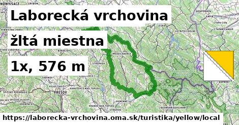 Laborecká vrchovina Turistické trasy žltá miestna