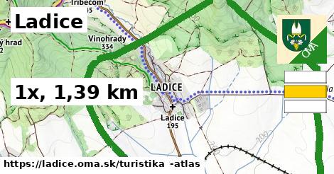 Ladice Turistické trasy  