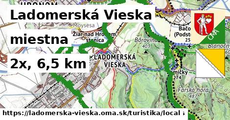 Ladomerská Vieska Turistické trasy miestna 