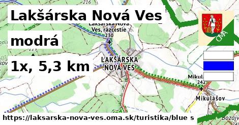 Lakšárska Nová Ves Turistické trasy modrá 