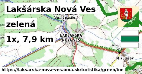 Lakšárska Nová Ves Turistické trasy zelená iná