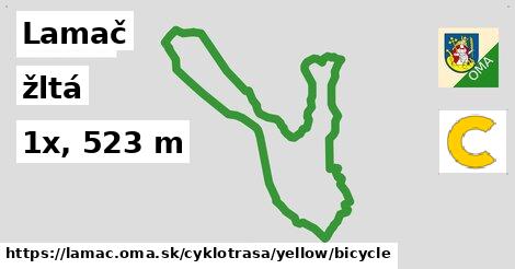 Lamač Cyklotrasy žltá bicycle