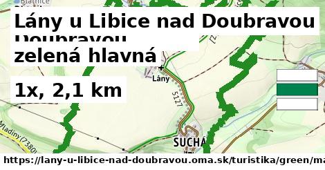 Lány u Libice nad Doubravou Turistické trasy zelená hlavná