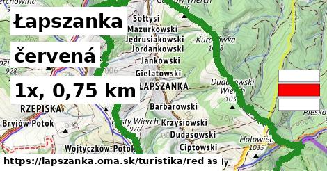 Łapszanka Turistické trasy červená 