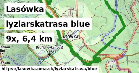Lasówka Lyžiarske trasy modrá 