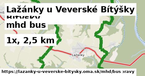 Lažánky u Veverské Bítýšky Doprava bus 