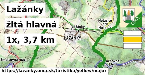 Lažánky Turistické trasy žltá hlavná