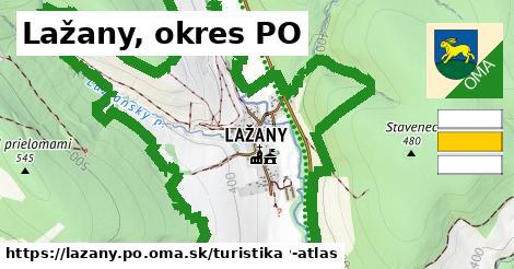 Lažany, okres PO Turistické trasy  