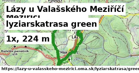 Lázy u Valašského Meziříčí Lyžiarske trasy zelená 