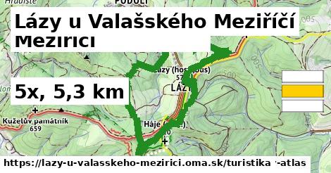 Lázy u Valašského Meziříčí Turistické trasy  